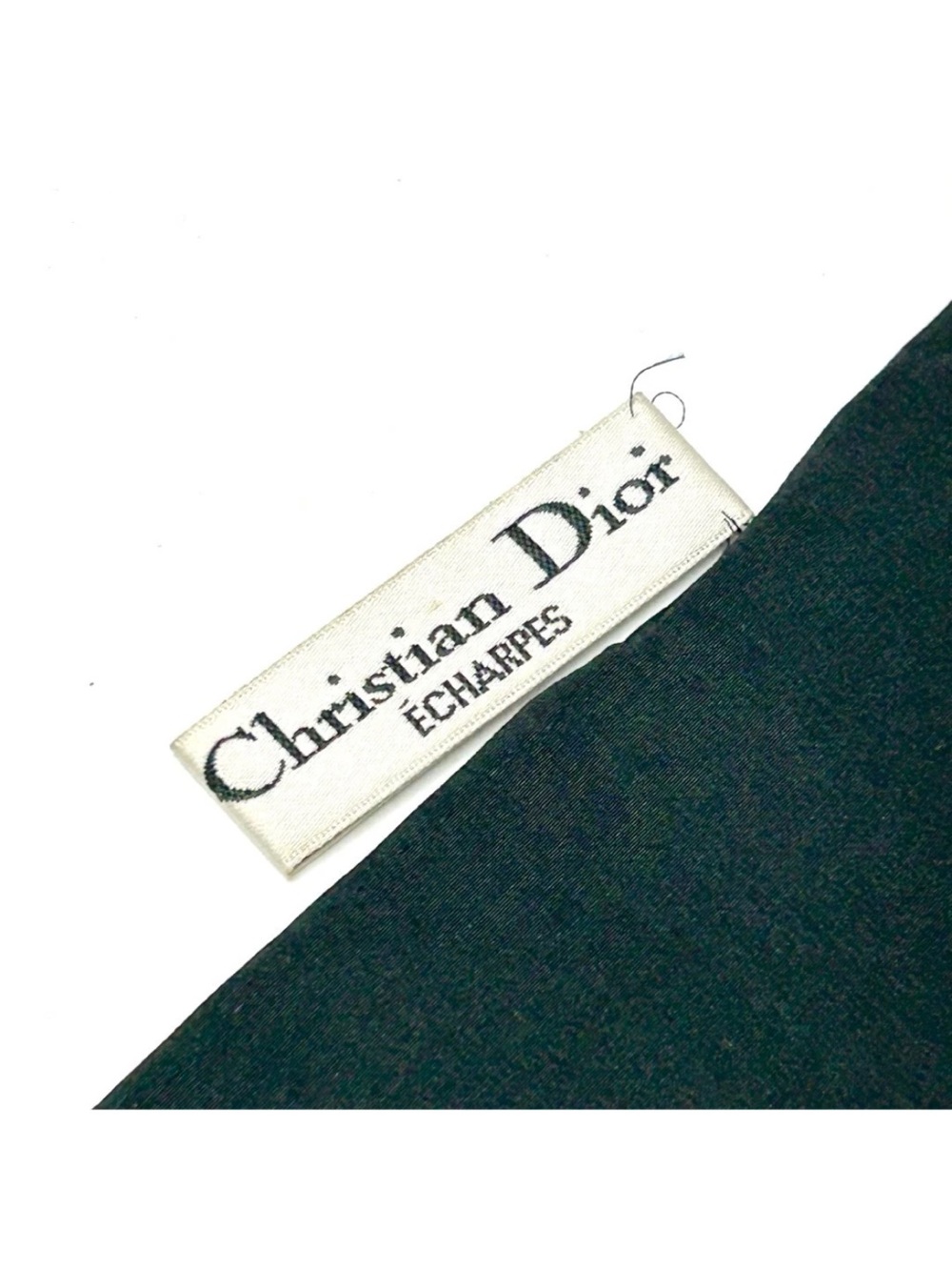 Christian Dior Red & Black Jeweled Print Silk Scarf - Picture 9 of 10